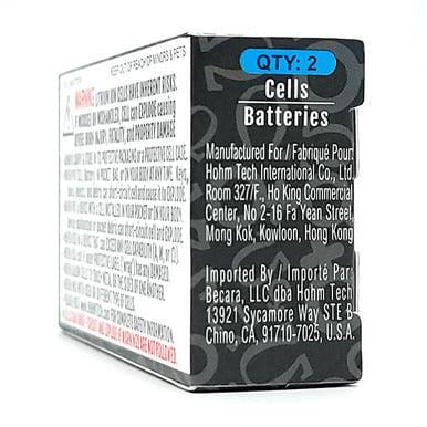 Hohm Tech WORK2 18650 vape battery with 2547mAh capacity, shown in a close-up image.