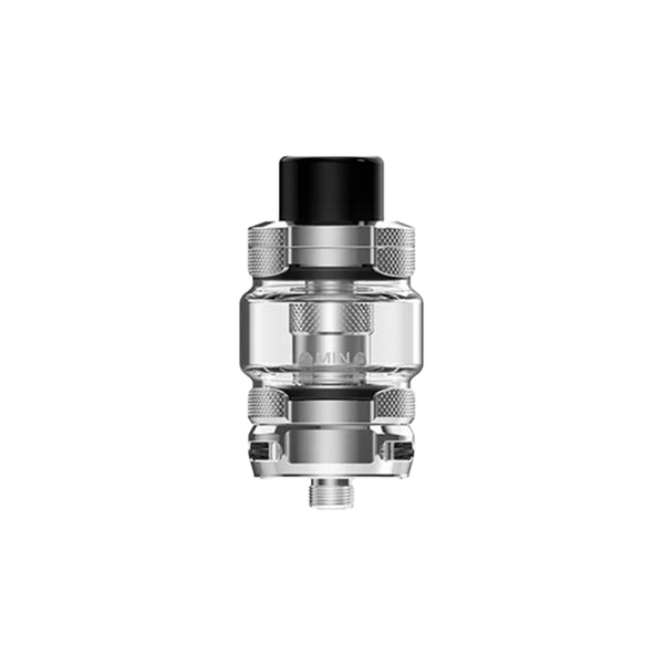 HorizonTech Falcon Legend Sub-Ohm Tank vape part with glass chamber, metal body, and adjustable airflow for vaping.