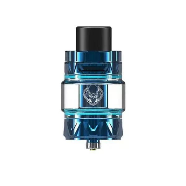 HorizonTech Sakerz Sub-Ohm Tank vape part with glass chamber, metal top, and adjustable airflow for enhanced vaping experience.