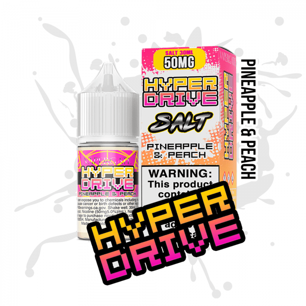 Vapergate Hyper Drive SALT e-liquid bottle, 30mL size with vibrant label, designed for vaping with salt nicotine.