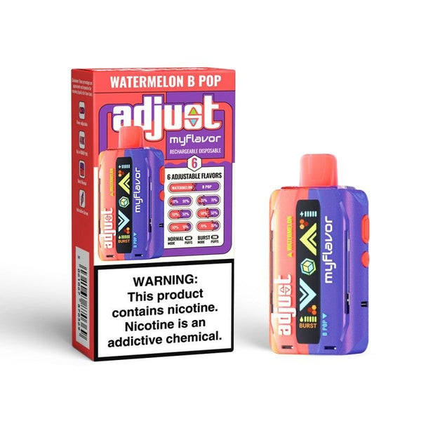 Adjust Lost Mary Adjust MyFlavor 40K disposable vape with colorful design and compact shape, designed for easy vaping on the go.