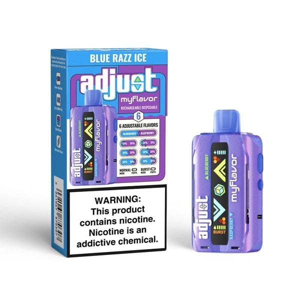 Adjust Lost Mary Adjust MyFlavor 40K disposable vape with sleek design and colorful branding, offering up to 40,000 puffs.
