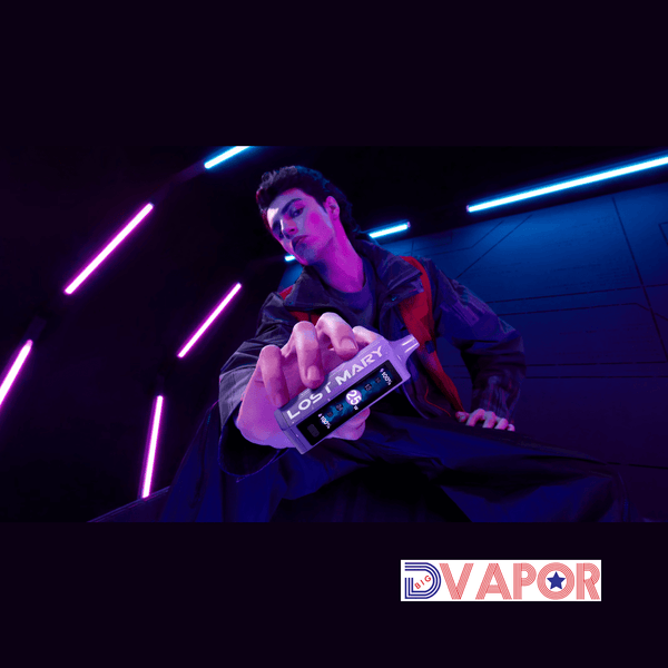 Lost Mary MO20000 Pro disposable vape with animated HD screen showing sleek design and branding.