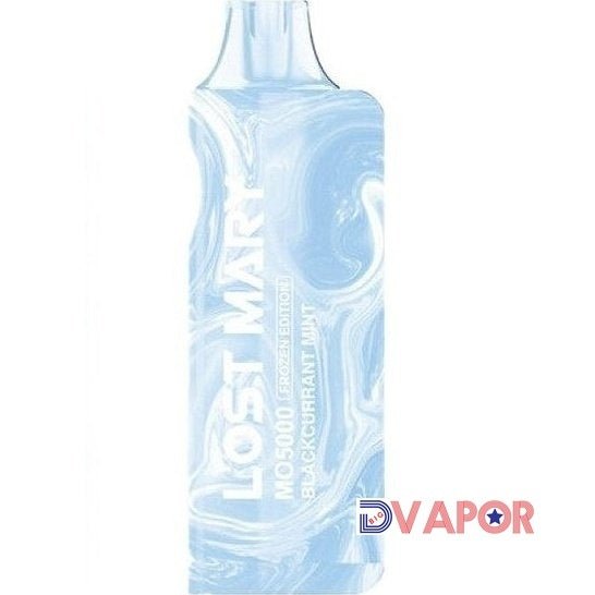 Lost Mary MO5000 disposable vape device showing sleek design and mouthpiece, designed for easy use and portability.