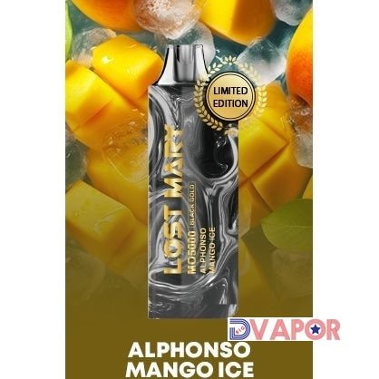 Lost Mary MO5000 disposable vape device with sleek design and flavor options, featuring compact and portable handheld style.
