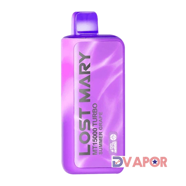 Lost Mary MT15000 Turbo Edition disposable vape with sleek design and puff count display, designed for easy vaping.
