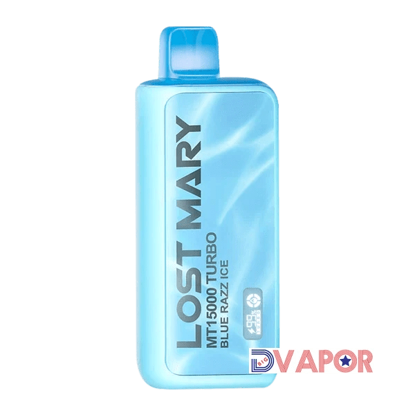 Lost Mary MT15000 Turbo Edition disposable vape with sleek design, featuring vibrant colors and compact shape for easy vaping.