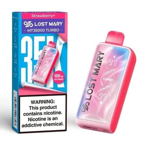 Lost Mary MT35000 Turbo disposable vape device with sleek design and colorful mouthpiece, designed for easy vaping on the go.