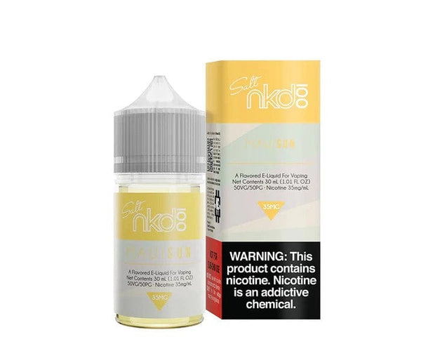Maui Sun SALT e-liquid by Naked 100 in 30mL bottle, featuring tropical fruit and citrus flavor profile.