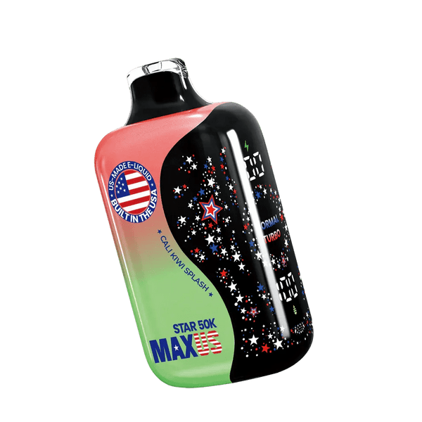 MAXUS Star 50K disposable vape device with sleek design and mouthpiece, featuring compact, portable vaping for all-day use.