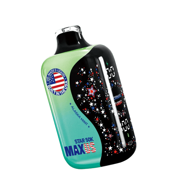MAXUS Star 50K disposable vape device with sleek design and mouthpiece, designed for easy vaping on the go.