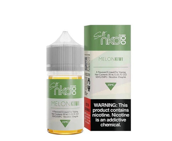 Melon Kiwi SALT e-liquid bottle by Naked 100, 30mL, featuring fresh melon and kiwi flavor in a sleek vape juice container.