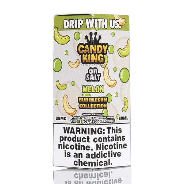 Melon SALT Bubblegum Series e-liquid by Candy King in 30mL bottle, featuring a melon and bubblegum flavor combination.