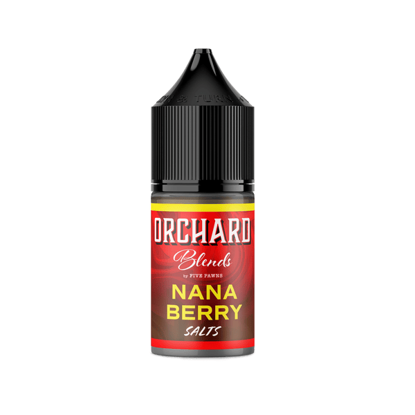 Nana Berry SALT e-liquid by Five Pawns, Orchard Blends, 30mL bottle with vibrant berry and orchard fruit flavor profile.