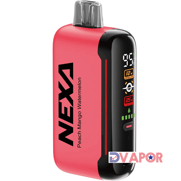 Nexa N20000 Disposable Vape by Nexa Bar, non-refundable, sleek design, compact portable vape device in black and silver.