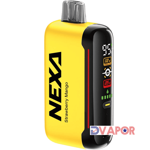 Nexa N20000 Disposable Vape by Nexa Bar, sleek handheld device with colorful design and mouthpiece for vaping.