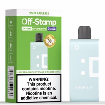 Lost Mary SW16000 refill pod for SW9000 disposable vape, cylindrical cartridge with colorful branding and mouthpiece