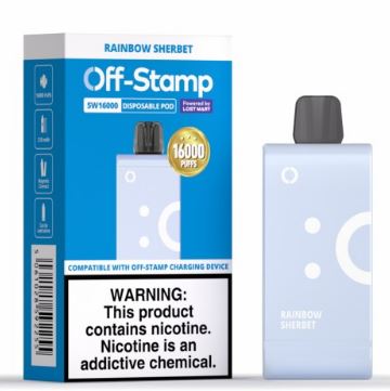 Lost Mary SW16000 refill pod for SW9000 vape disposable, transparent design showcasing the cartridge and mouthpiece.