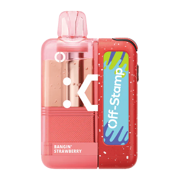 Lost Mary Off-Stamp X-Cube Crystal 35K disposable vape kit with sleek design and compact size, featuring a transparent body and colorful accents.