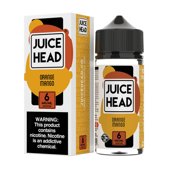 Orange Mango e-liquid by Juice Head in a 100mL bottle, featuring fresh orange and mango flavors.