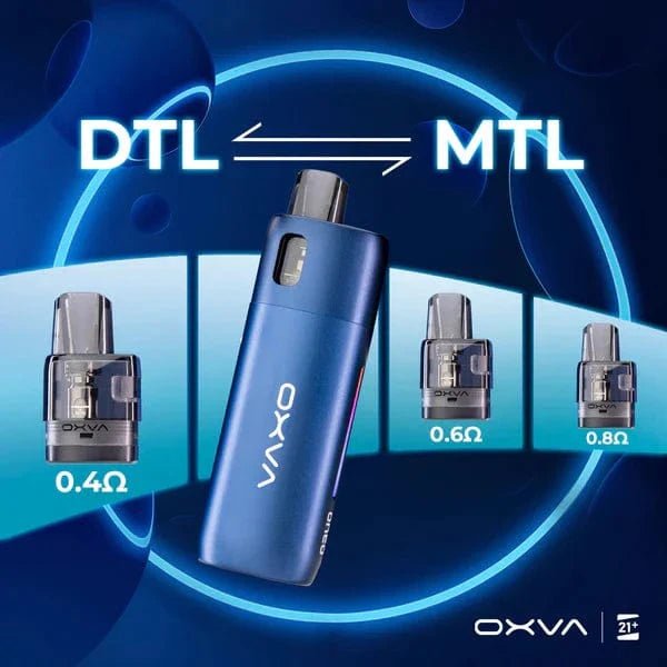 OXVA ONEO replacement cartridge for vape device, showing the transparent pod with mouthpiece and filling port.