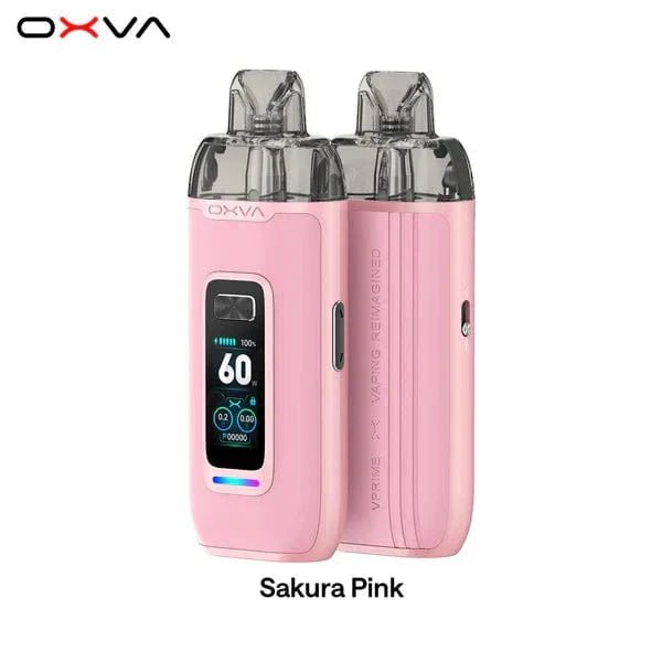 OXVA VPRIME 60W pod system hardware with compact design, featuring adjustable airflow and sleek finish.