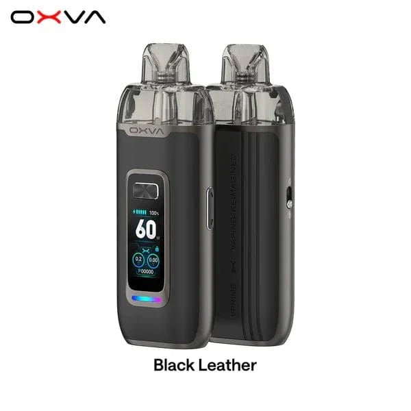 OXVA VPRIME 60W Pod System hardware with sleek design, featuring a compact black body and adjustable airflow control.
