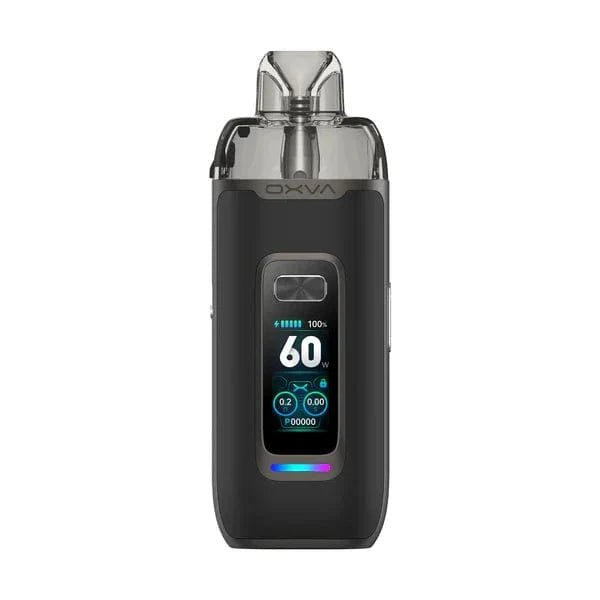 OXVA VPRIME 60W pod system hardware with sleek design and adjustable airflow, featuring a compact format and modern look.