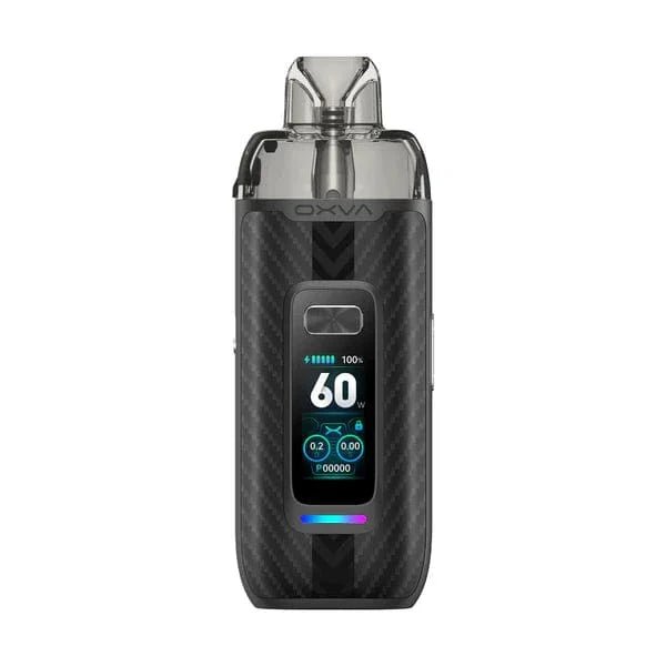 OXVA VPRIME 60W Pod System hardware with sleek design, featuring a compact shape and adjustable wattage interface.