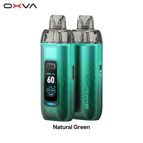 OXVA VPRIME 60W pod system vape device with sleek design and compact hardware, featuring a modern look and adjustable wattage.