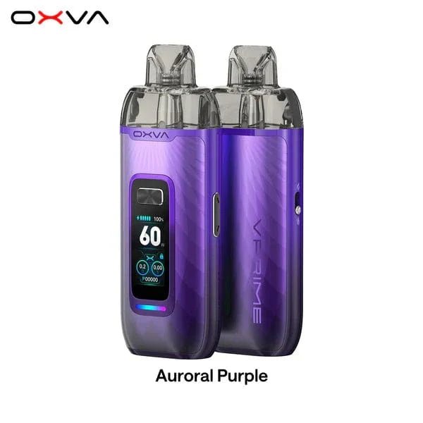 OXVA VPRIME 60W pod system hardware with sleek design and adjustable wattage for versatile vaping.