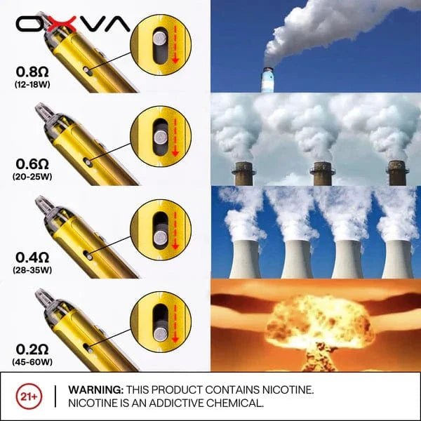 OXVA VPRIME replacement vape pods, clear and sleek, designed for easy refilling and compatible with OXVA vape devices.