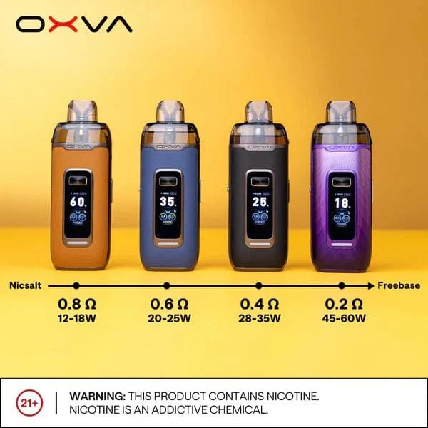 Oxva VPRIME replacement vape pods, clear and detailed, designed for easy refill and compatible with Oxva VPRIME device.