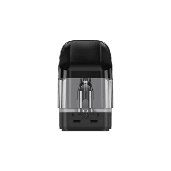 OXVA XLIM EZ top-fill replacement vape pods showing clear cartridge with filling port and mouthpiece attached.