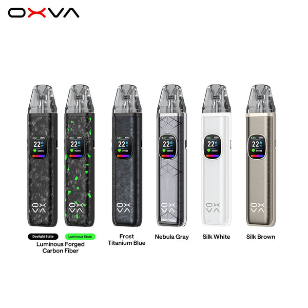 OXVA XLIM Pro 2 DNA 30W pod system hardware with sleek design and compact form, featuring adjustable airflow and detailed controls.
