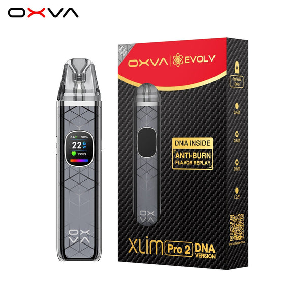 OXVA XLIM Pro 2 DNA 30W pod system hardware with sleek design and adjustable airflow, compact vaping device by OXVA.