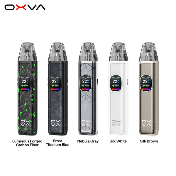 OXVA XLIM Pro 2 DNA 30W pod system hardware with sleek design and compact form factor, featuring adjustable airflow and pod connectivity.