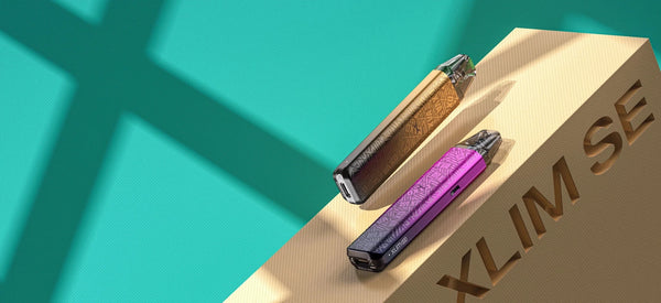 OXVA XLIM SE Classic 25W vape pod system showing the compact device with mouthpiece and sleek design.