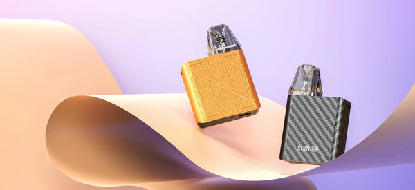 OXVA XLIM SQ 25W pod kit with sleek hardware design, featuring compact size and replaceable pod system for vaping.