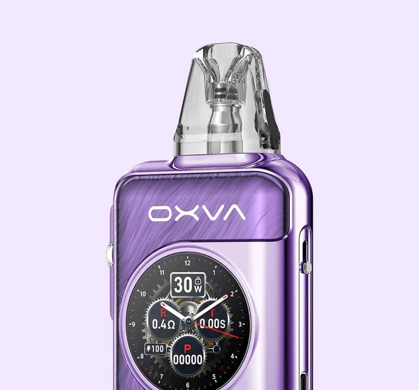 OXVA XLIM SQ Pro 2 30W pod system hardware with sleek design and compact size, featuring adjustable airflow and replaceable pod.