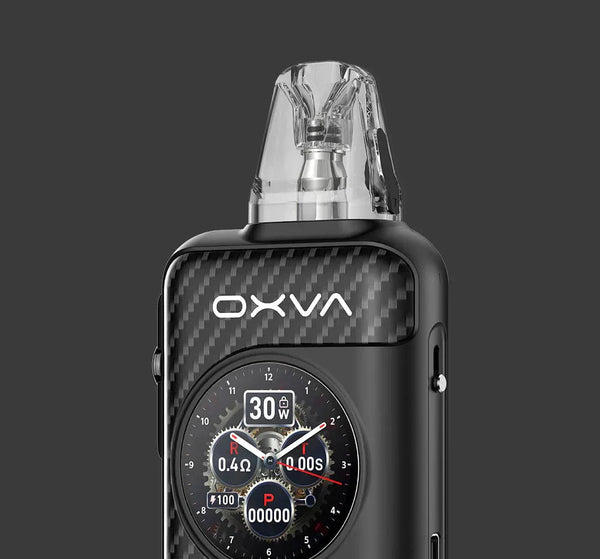 OXVA XLIM SQ Pro 2 30W pod system hardware with sleek design and compact size, featuring adjustable airflow and replaceable pod.