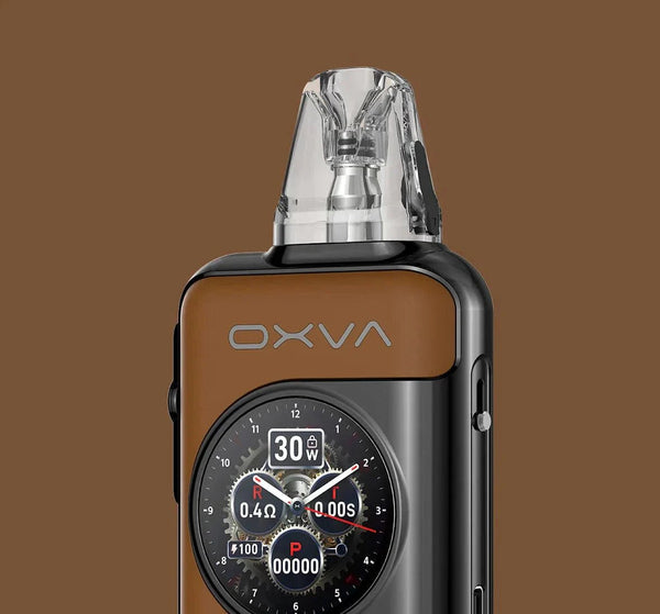 OXVA XLIM SQ Pro 2 30W pod system hardware with sleek design and compact size, featuring a refillable pod for vaping.