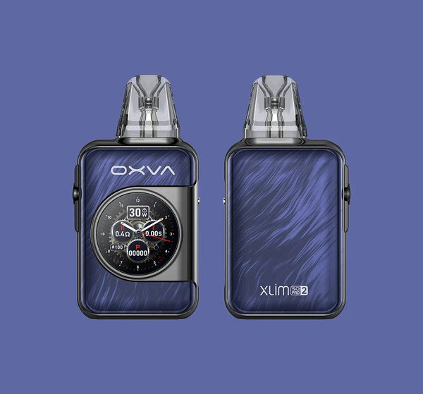 OXVA XLIM SQ Pro 2 30W pod system hardware showing sleek compact design and mouthpiece, ideal for vaping.