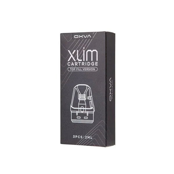 OXVA XLIM Top-Fill V3 replacement vape pods showing clear plastic design and filling port for easy refilling.