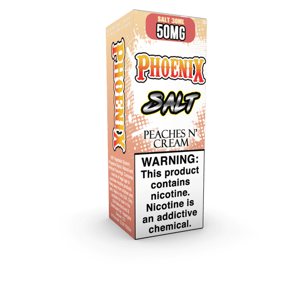 Vapergate Phoenix SALT e-liquid 30mL bottle with a colorful label featuring a phoenix illustration and product branding.