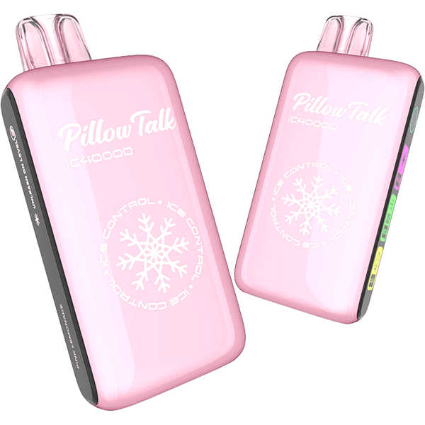 Pillow Talk IC40000 Ice Controllable Disposable Vape with 5% nicotine, sleek design and visible mouthpiece.