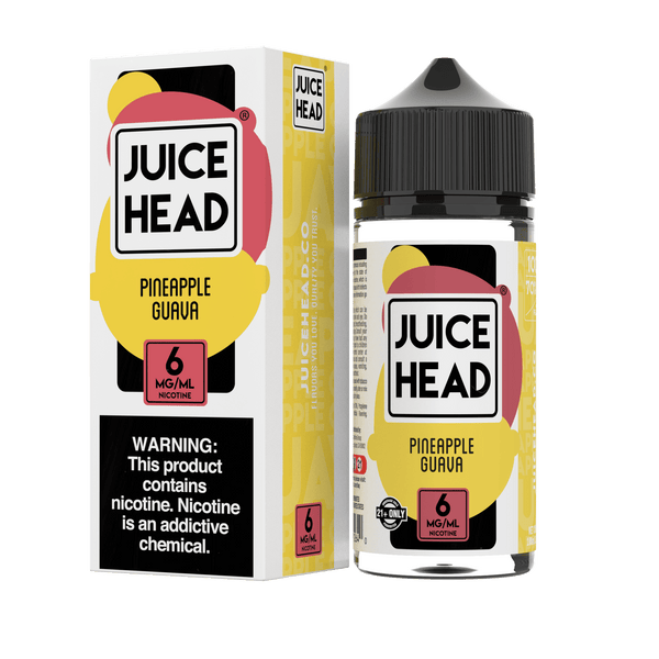 Pineapple Guava e-liquid by Juice Head in a 100mL bottle, featuring tropical pineapple and guava flavor profile.