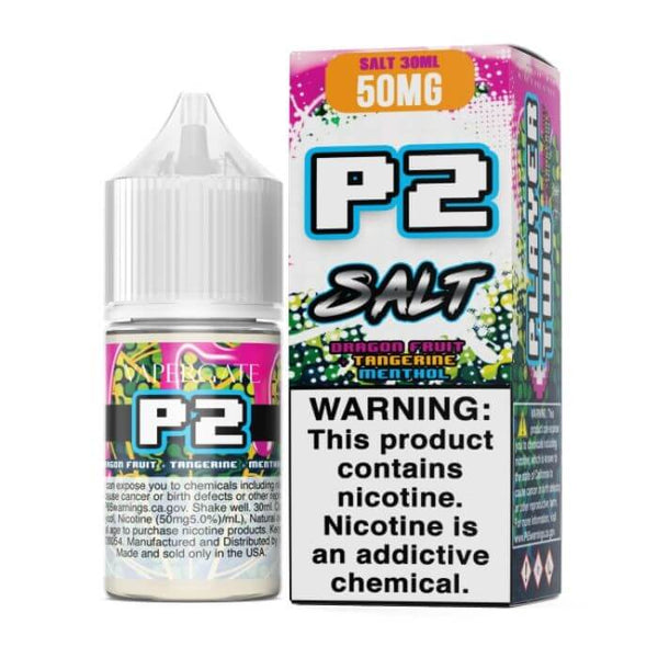 Vapergate Player Two SALT e-liquid 30mL bottle with label showing flavor and branding, designed for vaping.