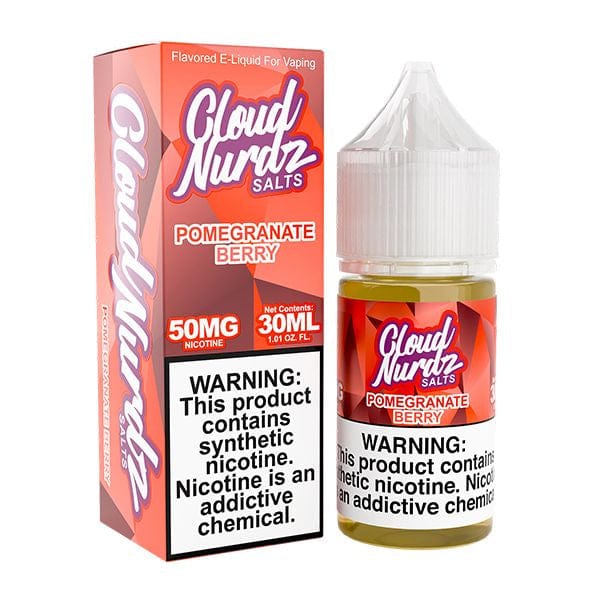 Pomegranate Berry SALT e-liquid by Cloud Nurdz in 30mL bottle, featuring a flavorful pomegranate and berry blend.