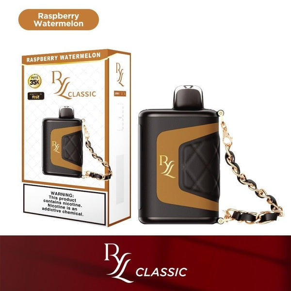 RAZ RYL Classic 35K Puff disposable vape device with sleek design and mouthpiece, designed for easy vaping on the go.